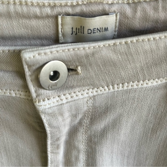 J Jill Denim Authentic Fit Slim Leg Ankle Women’s Size 16P Cream White D… - Picture 4 of 11